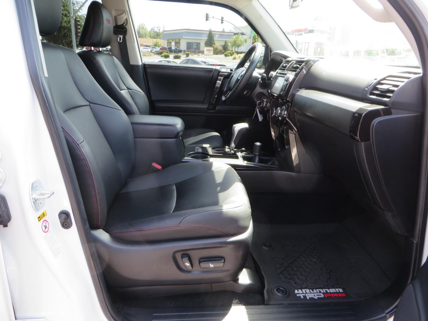 2019 White /black Toyota 4Runner TRD PRO 4WD (JTEBU5JR9K5) with an 4.0L V6 DOHC 24V engine, 5A transmission, located at 2630 Grass Valley Highway, Auburn, CA, 95603, (530) 508-5100, 38.937893, -121.095482 - TRD PRO 4Runner sitting on 17" SCS wheels, BFG KO2 tires, Tyger running boards, Roof Rack with ladder, and window tint. - Photo#41